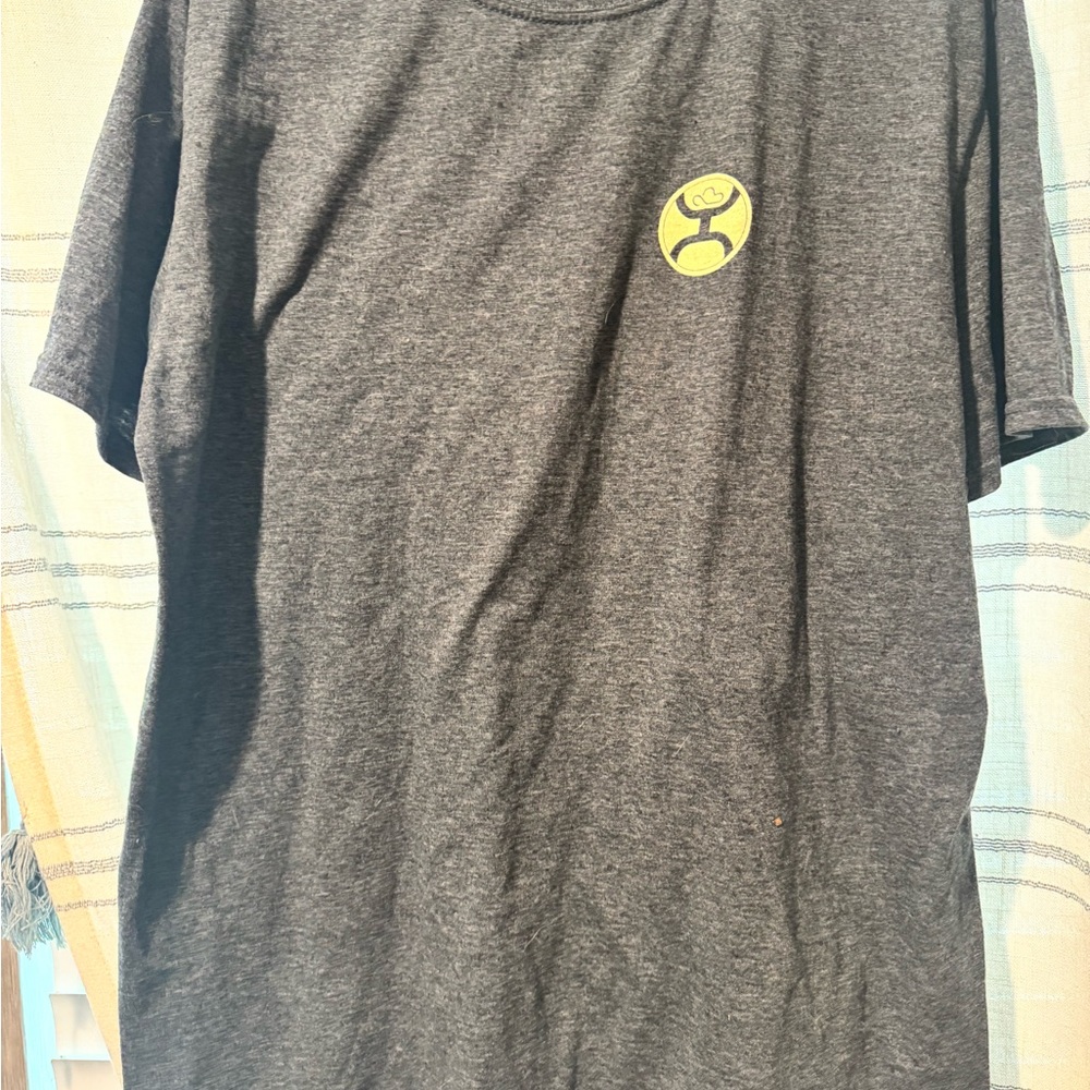 Hooey Dark Gray Tee with Yellow Logo